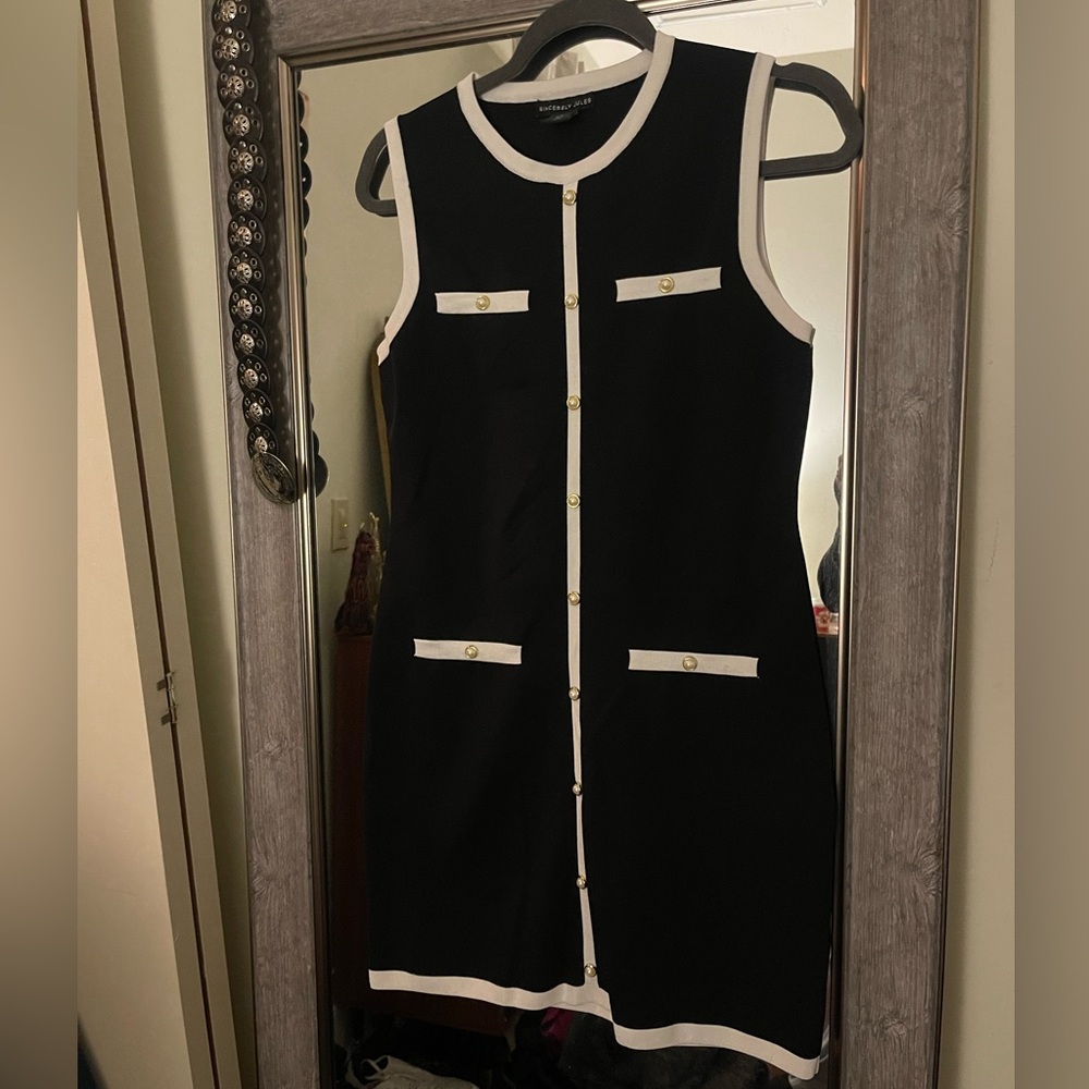 Black and White Mini Dress